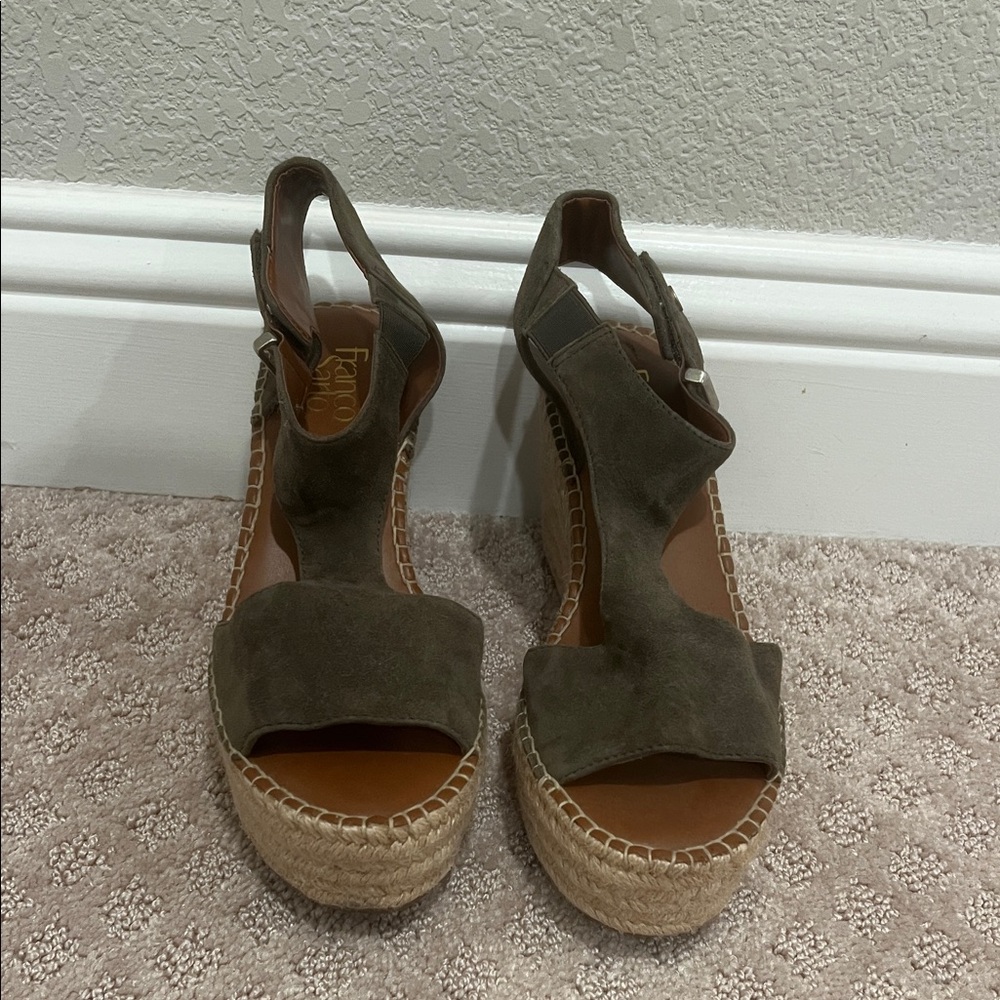Franco Sarto Olive Espadrille Wedges